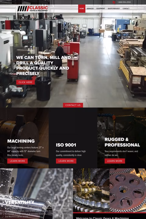 Classic Gears Machining Homepage 1440px