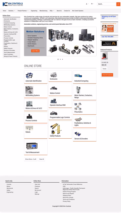 Kim Controls Homepage 1440px