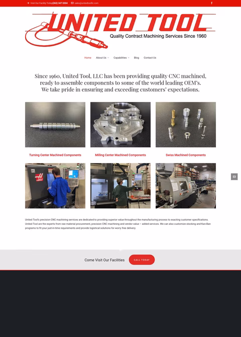 United Tool Homepage 1440px