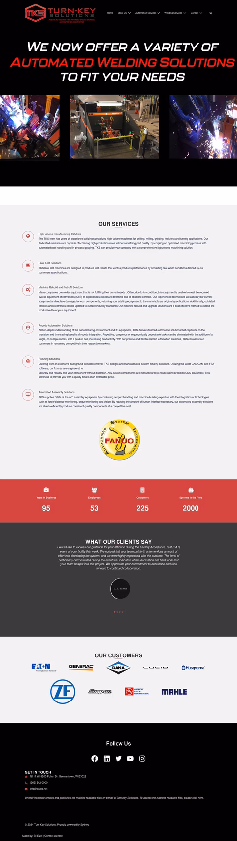 Turn Key Solutions Homepage 1440px