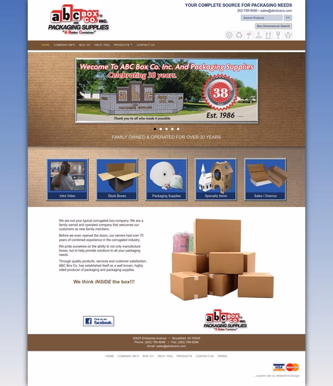 Abc Box Company Homepage 1440px