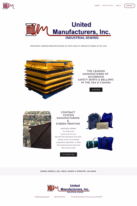 United Manufacturers Inc Homepage 1440px