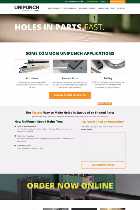 Unipunch Products Inc Homepage 1440px