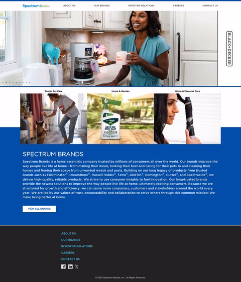 Spectrum Brands Homepage 1440px