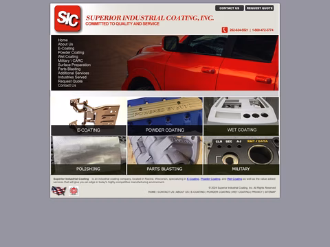 Superior Industrial Coating Homepage 1440px