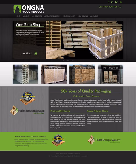 Ongna Wood Products Homepage 1440px