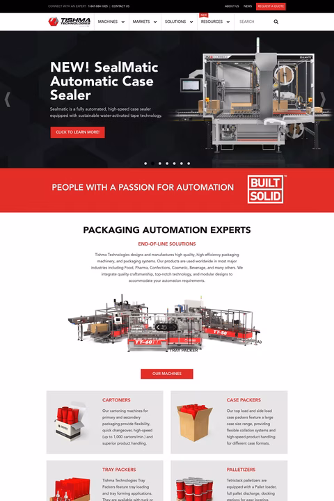 Tishma Technologies Homepage 1440px