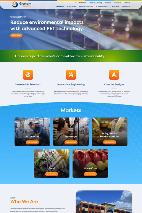 Graham Packaging Co Homepage 1440px