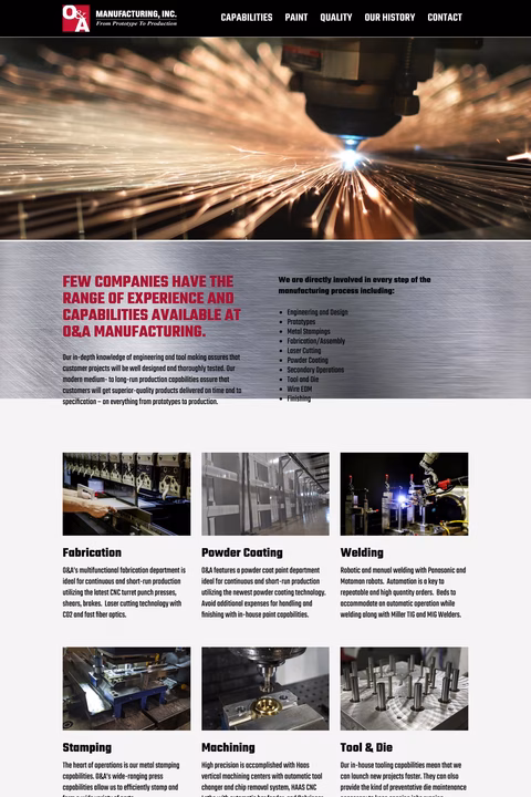 O A Manufacturing Homepage 1440px