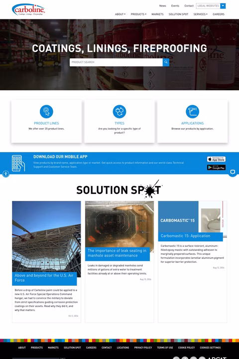 Carboline Homepage 1440px