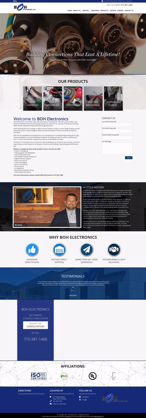 Boh Electronics Homepage 1440px