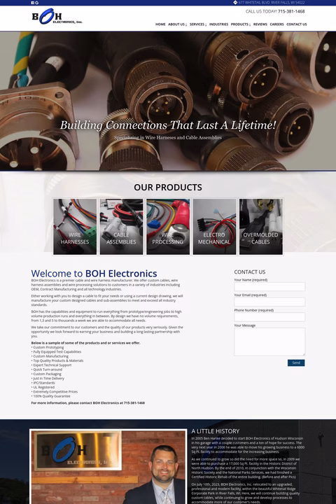 Boh Electronics Homepage 1440px