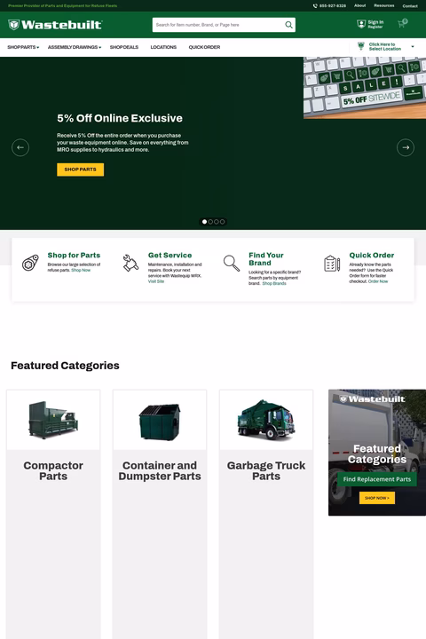 Wastebuilt Environmental Solutions Homepage 1440px