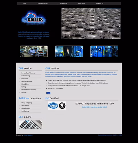Gallos Metal Solutions Inc Homepage 1440px