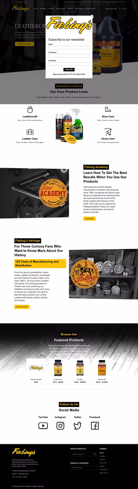 Fiebing Co Homepage 1440px