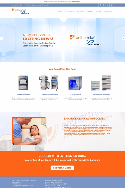 Enthermics Medical Systems Homepage 1440px