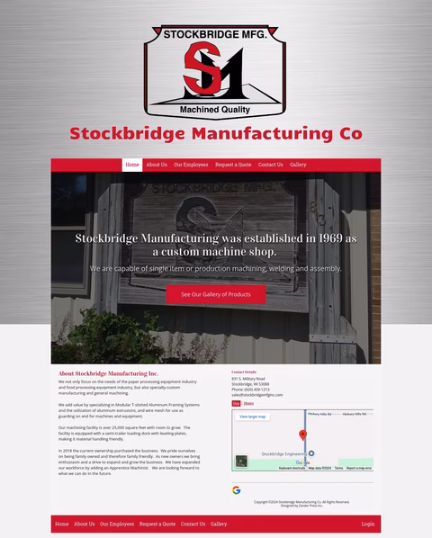 Stockbridge Manufacturing Homepage 1440px
