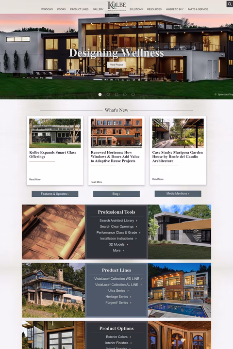Kolbe Windows Doors Homepage 1440px