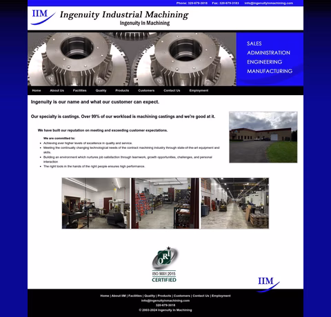 Ingenuity Industrial Machining Homepage 1440px