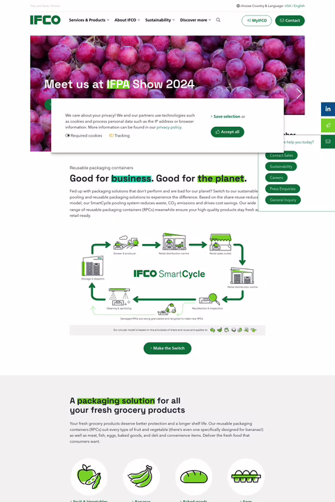 Ifco Systems Homepage 1440px