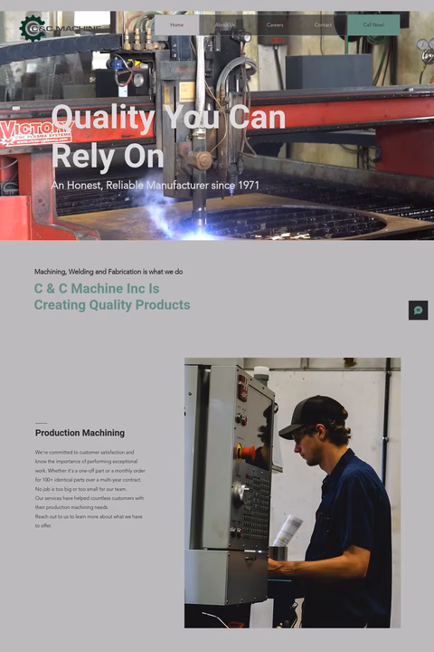 C C Machine Inc Homepage 1440px