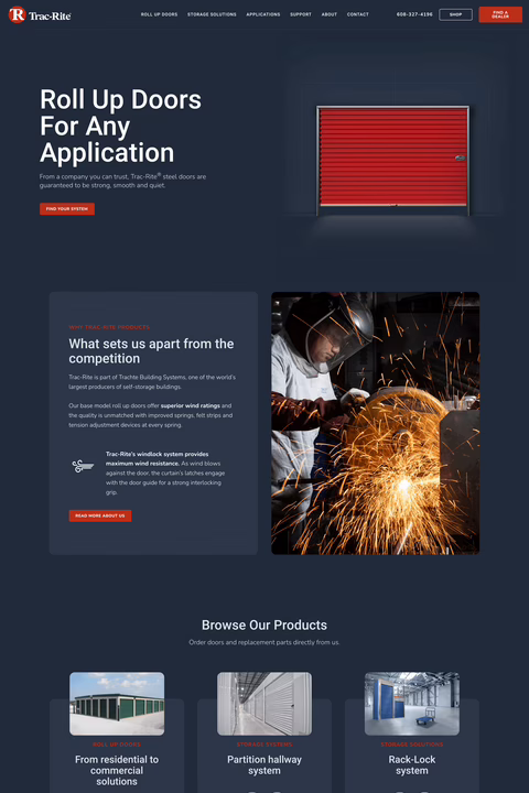 Trac Rite Door Inc Homepage 1440px
