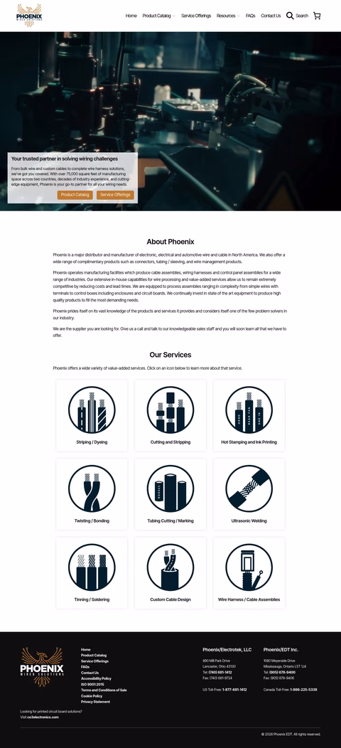 Phoenix-Wired-Solutions Homepage 1440px