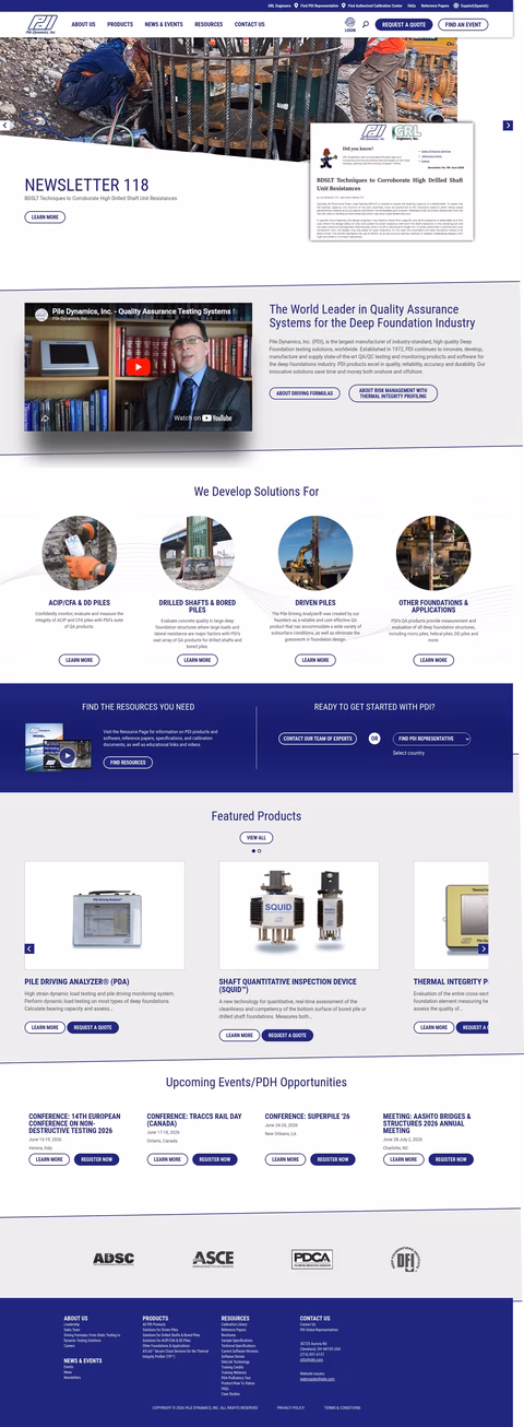 Pile-Dynamics-Inc Homepage 1440px