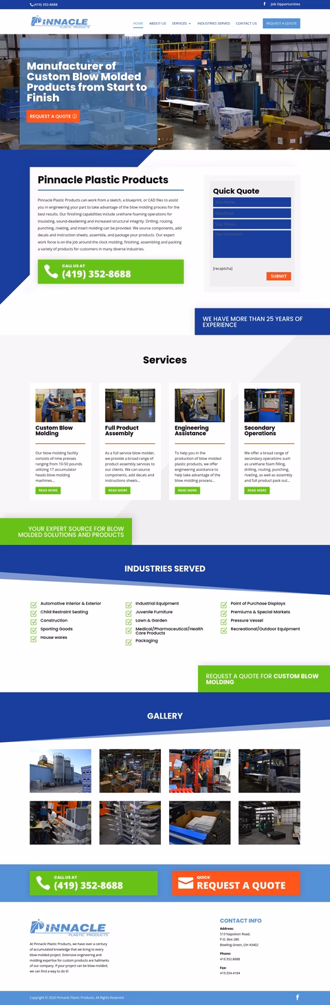 Pinnacle-Plastic-Products Homepage 1440px