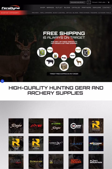 Feradyne Outdoors Homepage 1440px