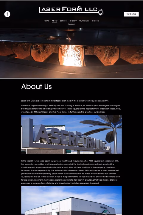 Laserform Homepage 1440px