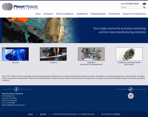 Planet-Products Homepage 1440px
