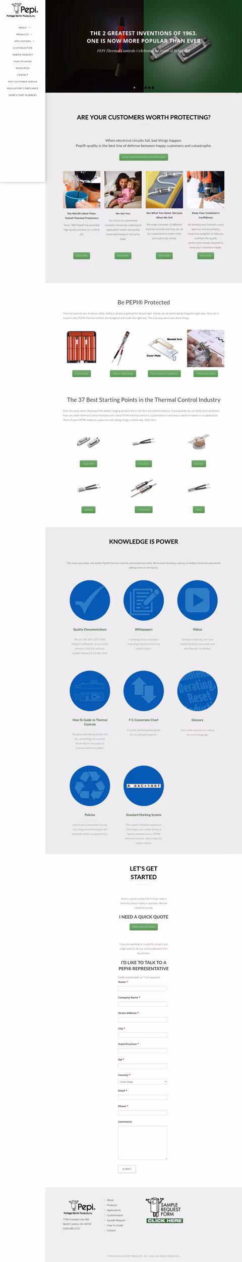 Portage-Electric-Products Homepage 1440px