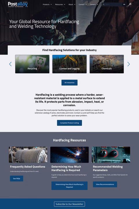 Postle-Industries Homepage 1440px