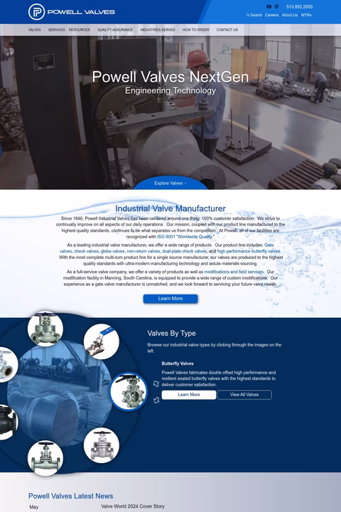 Powell-Valves Homepage 1440px