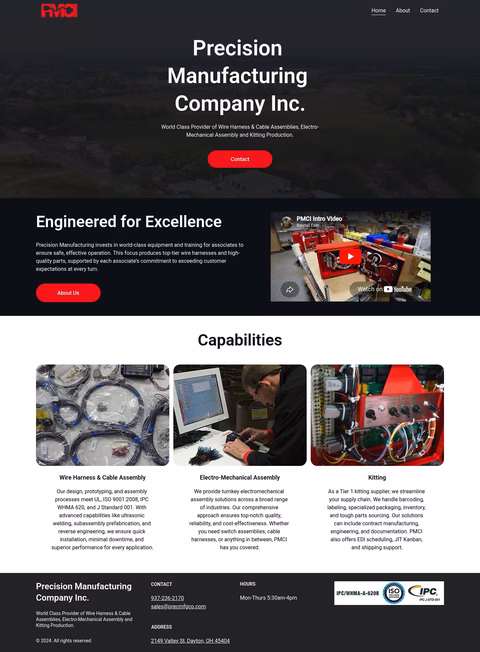 Precision-Manufacturing-Company-Inc Homepage 1440px
