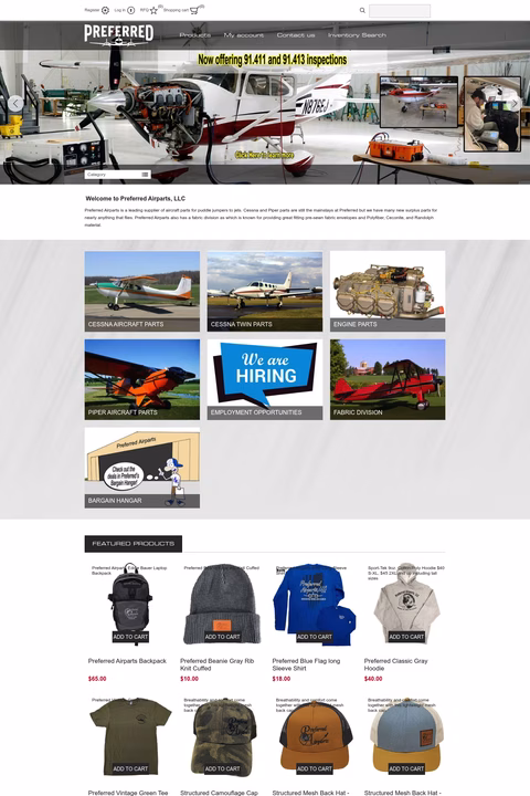 Preferred-Airparts Homepage 1440px