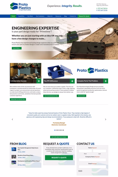 Proto-Plastics Homepage 1440px