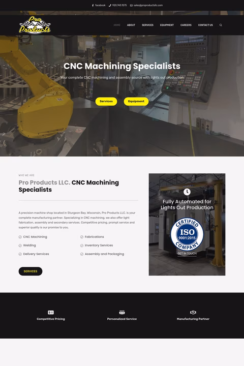 Pro Products Inc Homepage 1440px