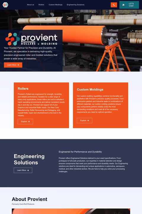 Provient-Rollers-Molding Homepage 1440px