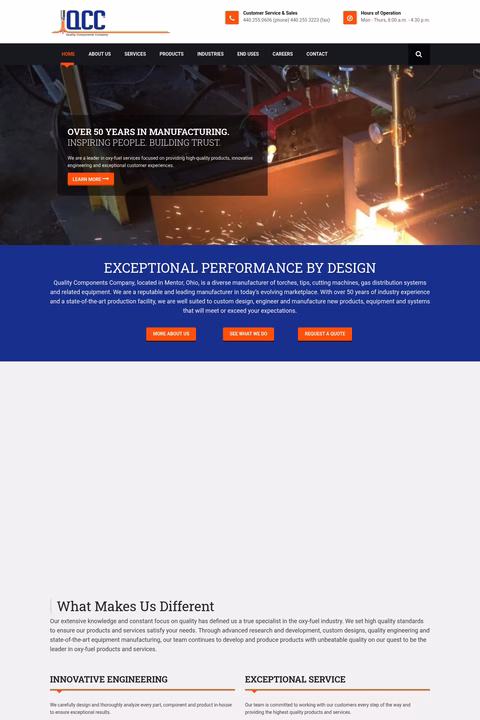 Quality-Components-Company Homepage 1440px