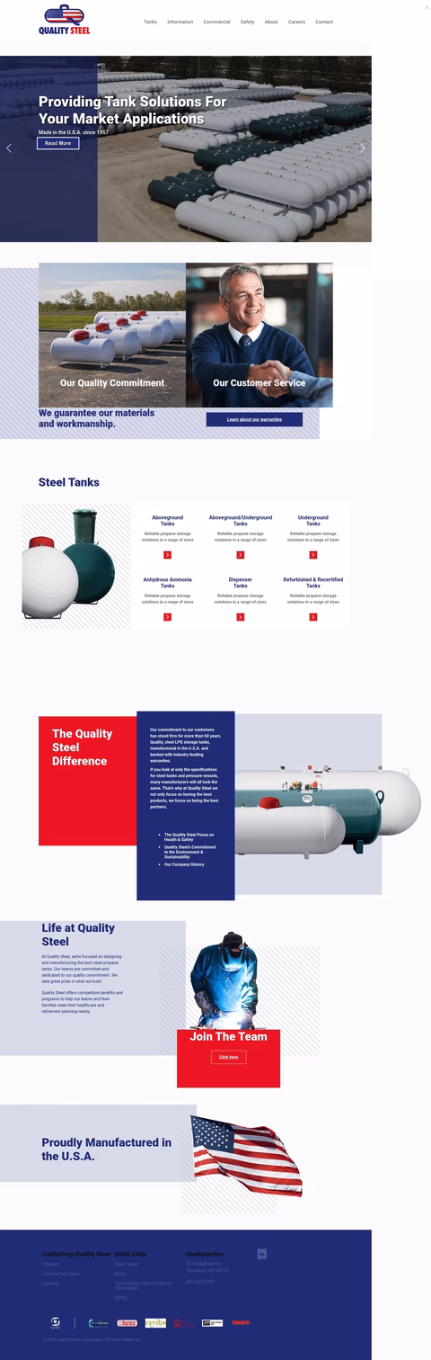 Quality-Steel Homepage 1440px