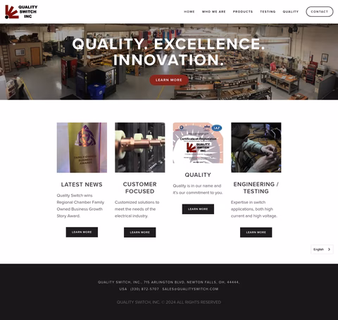 Quality-Switch Homepage 1440px