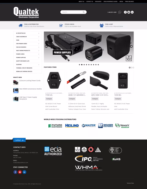 Qualtek-Electronics Homepage 1440px