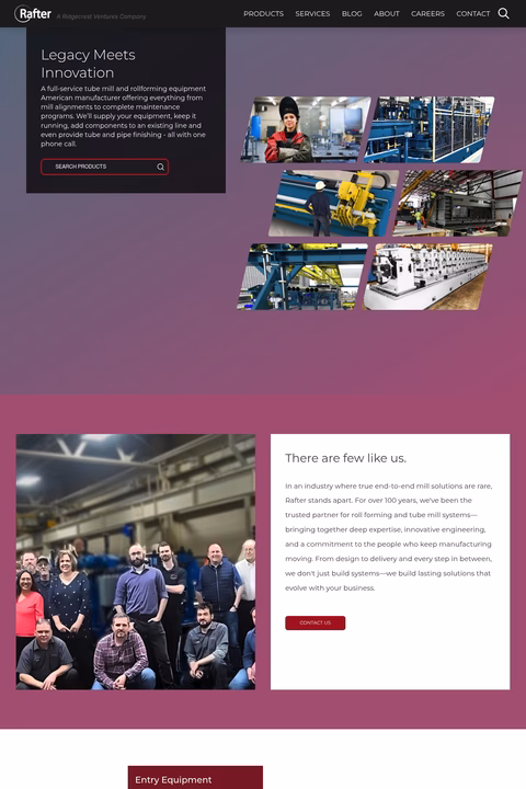 Rafter-Equipment Homepage 1440px
