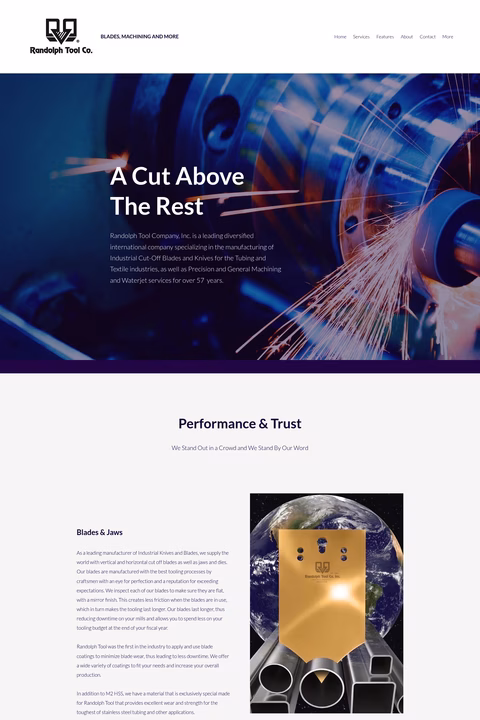 Randolph-Tool-Company Homepage 1440px