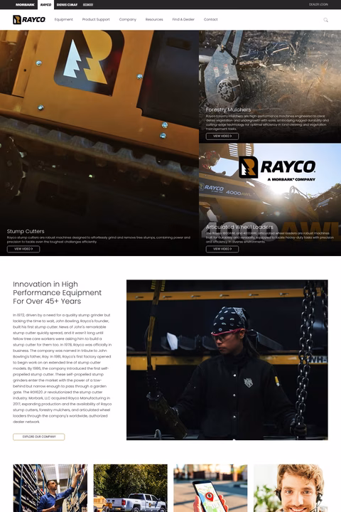 Rayco-Manufacturing Homepage 1440px