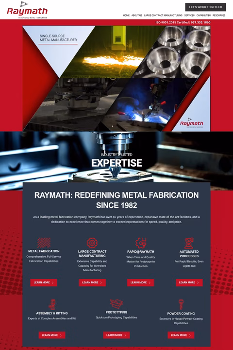 Raymath-Metal-Fabrication Homepage 1440px