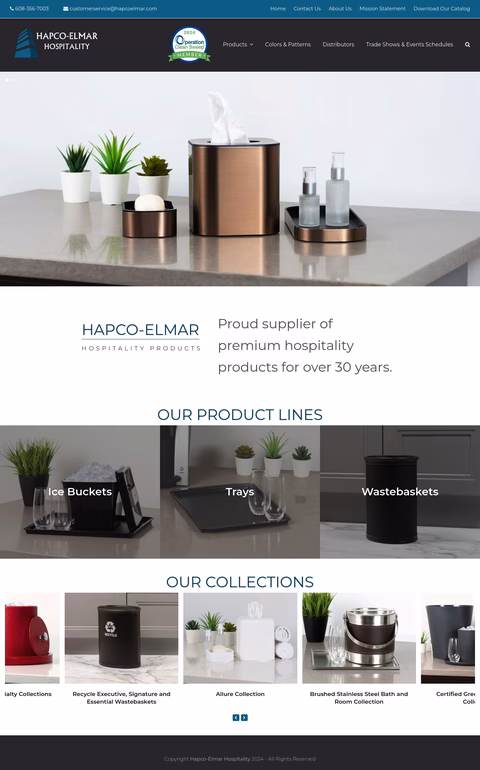 Hapco Inc Homepage 1440px