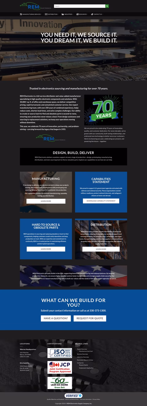 Rem-Electronics Homepage 1440px